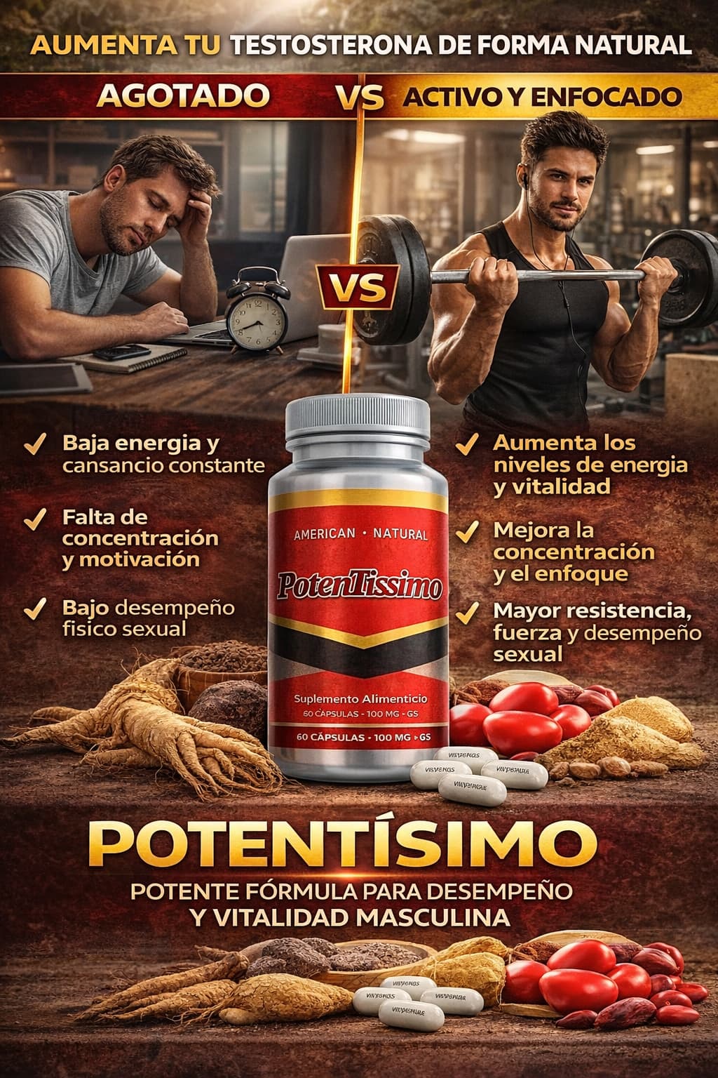 POTENTISSIMO Vitalidad Masculina Natural