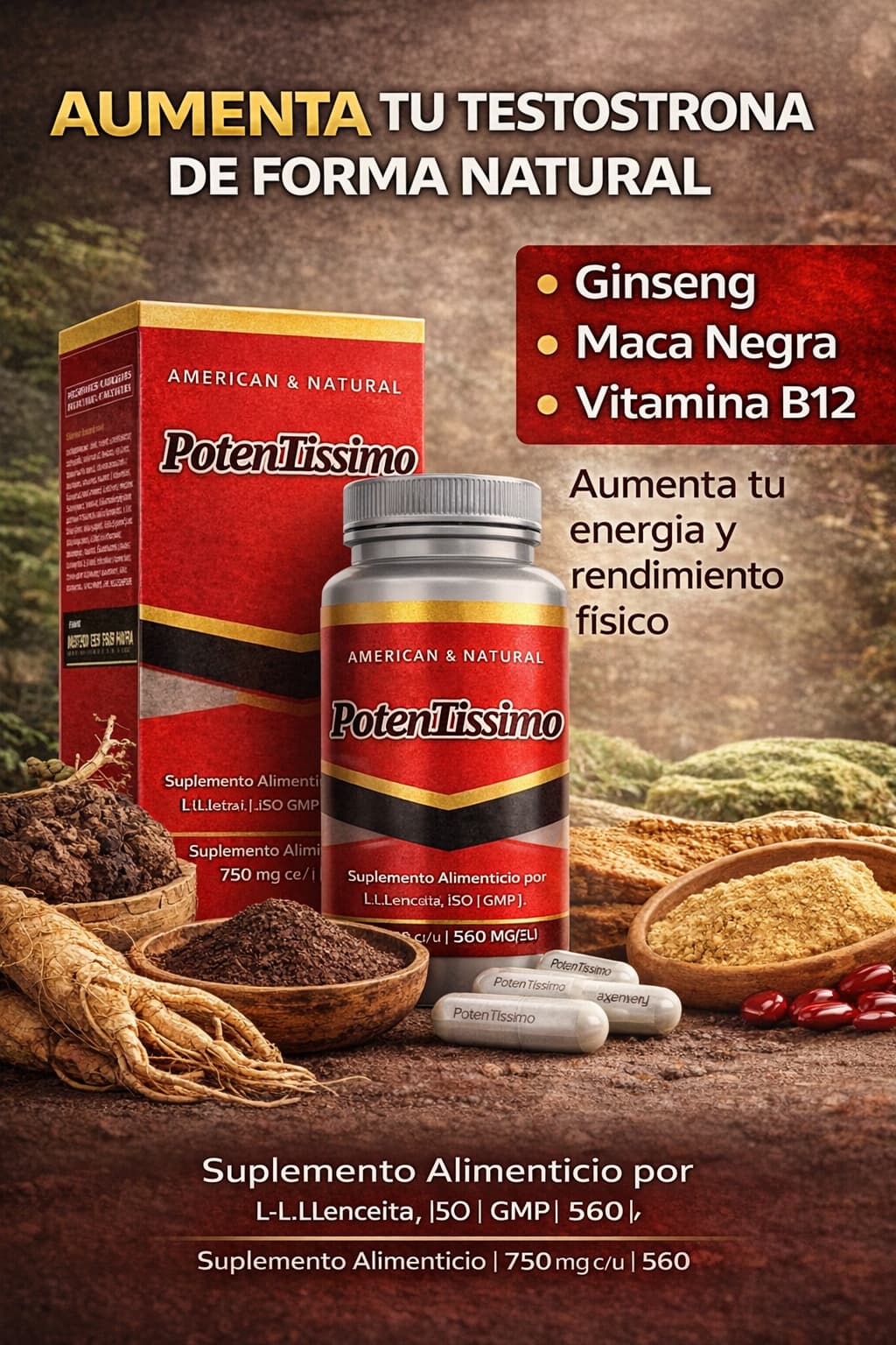 POTENTISSIMO Vitalidad Masculina Natural